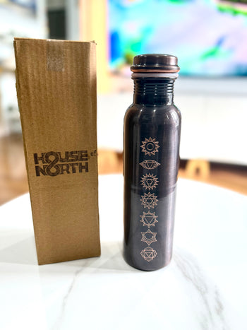 Copper antique chakra bottle