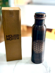 Copper antique LOF bottle